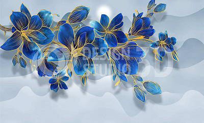 Обои RC-020, Роскошные цветы, Design Studio 3D
