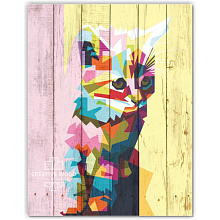 Панно с изображением кошки Creative Wood Векторная графика Векторная графика - Грустный котенок