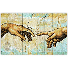 Панно с изображением картин Creative Wood ART Сотворение Адама - Микеланджело