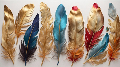 Панно AG-FT-008, Feathers, Design Studio 3D