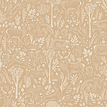 Коричневые обои для стен Grandeco Little Dreamers LD 3421