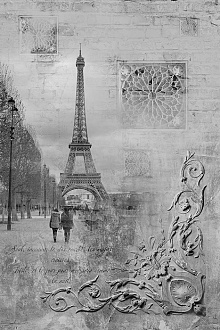 Фотообои Париж Wall street GRAYSCALE Grayscale 14